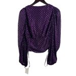 For Love & Lemons La Villette Cropped Blouse Purple XS New Photo 4