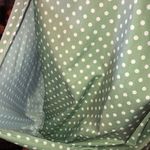 Green polka dot tank top size large crunched shoulders green and white s… Photo 4