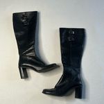 DKNY Y2K  Jeans Black Tall Block Heel Boots Photo 0