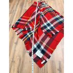 Grace & Lace Red Plaid Blanket Scarf Toggle Poncho Wrap One Size NWT Photo 5