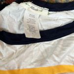 Atticute Off White Cropped T-shirt With Chest Stripes Photo 6