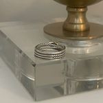 David Yurman  Silver and Gold Twisted Ring Photo 2