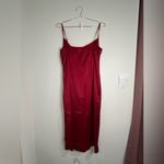 Unbranded Red Satin Cowl Neck Slip Dress Photo 6