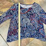 Sharagano Paisley Floral Blouse XL Photo 4