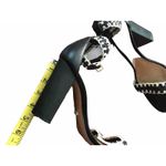 Schutz  Women’s Heeled Sandals/ Shoes White & Black Color Size 8.5 B Photo 6