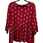 Old Navy vneck 3/4 length sleeve peplum hem boho blouse size XXL Photo 0