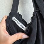 Reformation  Size 16 Nikita Midi Classic Black Tie Shoulder Feminine Party Dress Photo 5