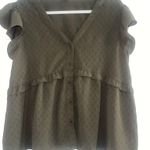 SheIn Green button up blouse Photo 0