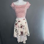 Windsor  Women’s Cut Out Pink Lace Floral High Low Dress size Medium Photo 1