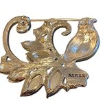 Silver Tone Napier Long Tailed Bird Brooch Photo 2