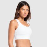 Gymshark  White Longline Sports Bra size S Photo 2