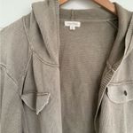 Anthropologie Pilcro Bell Sleeve Open Front Hood Sweater Band Sleeve Tan XL Photo 4