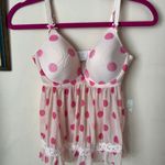 Betsey Johnson pink polka dot lingerie bra Top Photo 0