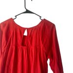 Hollister  Y2k Women's Size Small Red Boho Floral Long Sleeve Babydoll Top‎ Photo 6