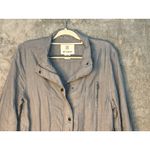 Artisan NY  Linen Jacket Medium Gray Utility Lagenlook Minimalist Outdoorsy Photo 2