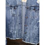 Hollister  Sz XS‎ Distressed Ripped Denim Jacket Medium Wash Womens Juniors Photo 2