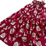 Alohiwai Tropical Hawaiian Print Maxi Dress Cutout Vacation Floral Size XS Women Red Photo 9