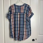 Caslon  Plaid Button Down Rolled Short Sleeve NWT 3X Photo 7