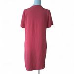 women knit shift dress size Medium coral pink short sleeve tunic Photo 1