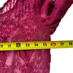 Ecote Burgundy Embroidered See Through Needs Lining Mini Dress Sz Small | 71-20 Photo 4