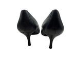 Calvin Klein Size 10 Dolly Style Black Pointed-Toe Stylist Leather Heels Photo 3