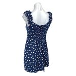 Abercrombie & Fitch Blue White Polka Dots Sleeveless Ruffle Mini Tank Dress Sz M Photo 1