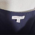 Socialite Swing Tank Top Scalloped Hem Navy Dots Photo 6