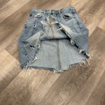 ZARA  Woman Distressed Light Wash Denim Skirt Size US 5 Photo 11