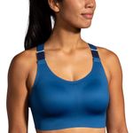 Brooks NEW Women's  Run Bra Dare Racerback 2.0 - Blue Photo 0