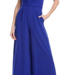 Vince Camuto  Chiffon Twist Jumpsuit Navy Blue Photo 0