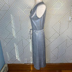 Anthropologie  Dolan Metallic Knit Dress Sleeveless Ribbed‎ Silver Size Small Photo 5