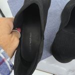 Lucky Brand Baley Black Suede Perforated V Cut Ankle Boots 12M Chop Out Boho Photo 7