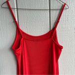 Something Navy  Easy Knit Spaghetti Strap Midi Dress with Slit Red Poppy Size M Photo 6