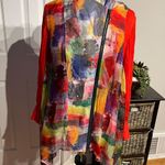 Radzoli NWOT Abstract Marble Print Asymmetric Cascade Vintage y2k vest top cover zip patch funky bright indie Street Wear Avant-garde Futuristic watercolor Photo 5