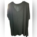 T Tahari  Black V-Neck Short Sleeve Top Photo 3