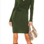 LPA  Sean Wrap Dress in Green Medium Photo 0