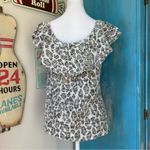 Anthropologie  Dolan Savannah Black & White Print Ruffle Top Photo 1