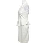 Chiara Boni  La Petite Robe White Halter Peplum Dress Women’s Medium Cocktail Photo 5