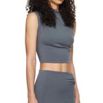 Jade Cropper Asymmetric Crop Top in Dye Grey XSmall New Womens Sleeveless Tank Gray Size XS Photo 12