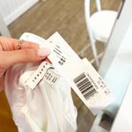 Topshop  Long Sleeve Mini Twist Front Satin Shirt Dress White 12 Photo 4