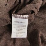 Bordeaux  Long Sleeve Brown Cowel Neck Top Large Photo 3
