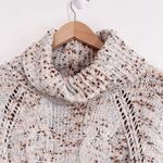 Moon & madison Women’s Confetti Cream Cowlneck Chenille Cable Knit Sweater XS Photo 3