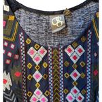 Anthropologie One September XS Barranco Embroidered Tunic Shirt Gray Navajo Top Photo 8