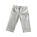 Levi's Levi’s White Capri Denim Cuffed Hem size 8 Photo 4