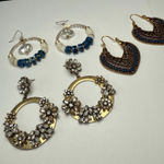 Dangle Drop, Hoop Mix Pierced Earrings Lot Of 3 Costume Jewelry Photo 0