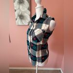 Cabin creek Vintage  plaid and floral grannycore button down collared tank S pet Photo 1