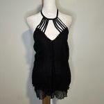 Urban Outfitters Pins & Needles UO black semi-sheer backless tank top size M Photo 1
