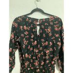 Velvet By Graham & Spencer Freddy Black Red Floral Long Sleeve Cropped Jumpsuit Photo 6
