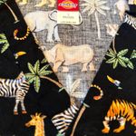 Dickies  Scrub Top - Size Large - Safari Animal Print Cotton Photo 2
