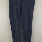 Harley Davidson Womens Dark Grey Black Moto Biker Studded Mid Rise Skinny Jeans Photo 1